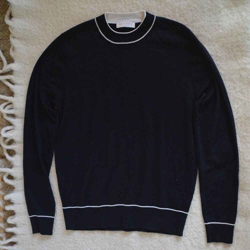 Sandro Navy Sweater
